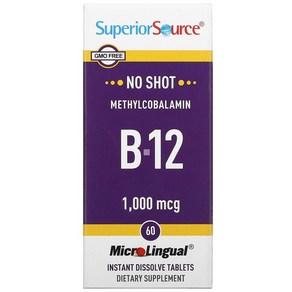 Supeio Souce 메틸코발라민 B-12 1000mcg 녹여먹는 빠른 용해 60정, 1개