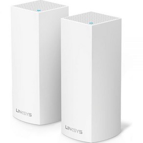 와이파이공유기 기가 인터넷 Linksys 홈 네트워크용 트라이밴드 WiFi 메쉬 시스템 라우터 교체 Alexa갱신와 호환 2팩 버전 2, 4000 Sq. ft - 40+ Devices, 2개