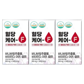 유유네이처 혈당케어-F 900mg x 60정, 3개