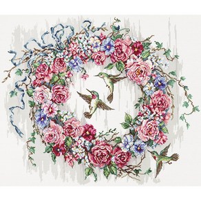 외국 십자수패키지 LETISTITCH/ Hummingbird Wreath-990