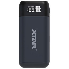 XTAR PB2SL 허준 배터리 2구 충전기 보조배터리 블랙, 1개