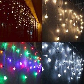 LED 연결 고드름라이트 /트리전구 /트리조명/, 2.8m 연결형 투명선/칼라, 투명선/칼라