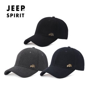 웹도매 JEEP SPIRIT 지프 스피릿 겨울 방한 모자 양모 볼캡 A0018, 네이비, 1개