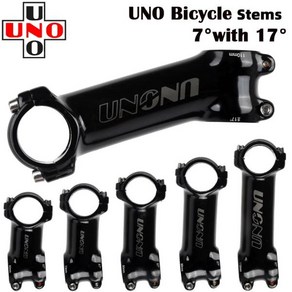 UNO 블랙 줄기 자전거 초경량 7 17 35도 MTB 도로 줄기 포크 28.6 31.8mm 60/70/80/90/100/110/120/130mm 자전거 킹 Kalloy, 16)17 degee 130mm, 1개