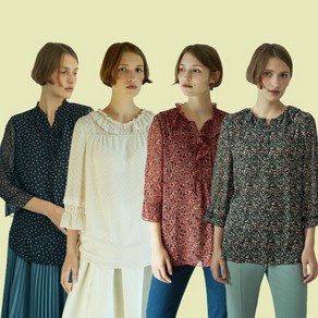 마르조 [1종]쿨샤벳 블라우스 624019, 모던네이비