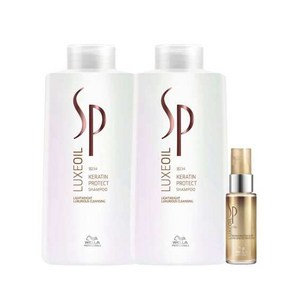 [웰라 SP 케라틴 샴푸 1000ml x2 +럭스 오일 30ml, 1개