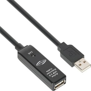 [강원전자] [AM-AF] USB-A 2.0 to USB-A 2.0 리피터 연장케이블 CBL-203-5M [5m], 단일 모델명/품번, 1개