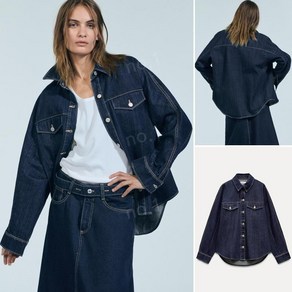 자라 가을 인디블루 데님 셔츠 ZARA