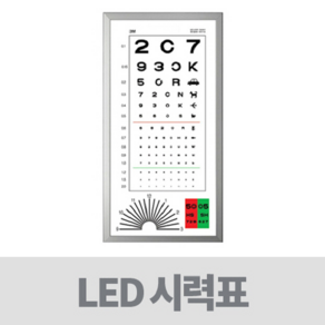 시력측정 검사표 - LED 시력판 ( 3M용 5M용 슬림형 ), 3M, 1개