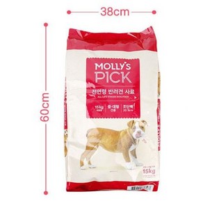 MOLLY'S PICK 몰리스픽 전연령 반려견 사료 15kg, 1개, 기타육류