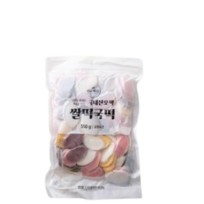 오색떡국떡 550g x 2봉 설 떡국떡, 단품, 2개