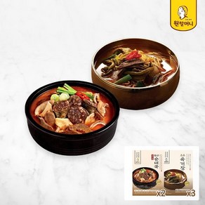 [원할머니]육개장 3팩+얼큰 순대국 2팩, 1개, 600g