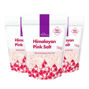 네이처모닝 히말라야 핑크솔트 굵은소금 1kg, 3개