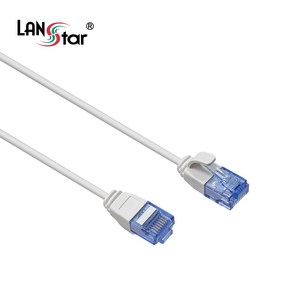 LANsta UTP 랜선 CAT6A 슬림 기가 랜케이블 3M LS-6AUTP-3M, 화이트, 1개