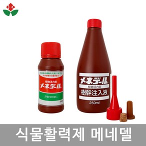 뿌리활력제 메네델 100ml 250ml 수간주사형 식물활력제 식물영양제 뿌리발근 수경재배