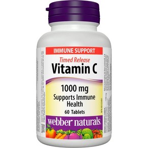 Webbe Natuals 웨버네추럴스 비타민 C 타임드 릴리스1 000mg 60정, 1개