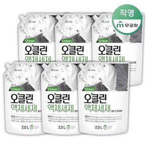 무궁화 [무궁화] 오클린 액체세제 2L(리필) x 6개 (1BOX), 2L