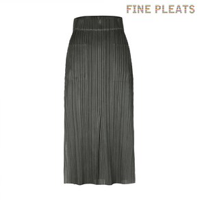 [FINE PLEATS] 피네 플리츠 포켓 펜슬 스커트 카키 베이지