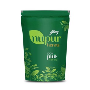 인도정품 Godej Nupu 100% 천연 헤나 200g 파우치, 1개, 200g(1팩)