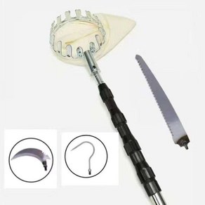 과일 따기 밤 감 장대 따는 5m 열매 도구 수확기, 3_블랙, 1.5m 3섹션, 1개