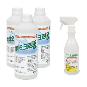 진로발효 바이오크린콜 75% 1L 3개 + 450ml 공병 살균소독제