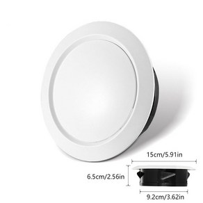 환풍기 커버 흰색 원형 에어 벤트 루버 그릴 커버 배출구 조절 가능한 배기 덕트 환기 75mm 100mm 125mm