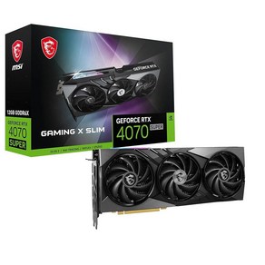 MSI 게이밍 RTX 4070 슈퍼 12G X 슬림 그래픽 카드NVIDIA 192비트 익스트림 클럭: 2655MHz 12GB GDRR6X 21Gbps HDMI DP Ada Love