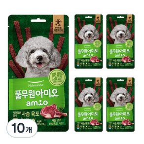 풀무원아미오 강아지 자연담은 간식 육포, 사슴고기, 50g, 10개