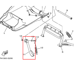 야마하 XMAX300 사이드 스탠드 스프링 ﻿90506-32813, 1개