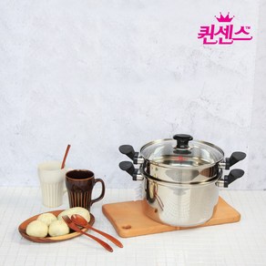 세신퀸센스 2단 24cm 찜기 스테인레스 찜냄비 찜솥 찜통 만두찜기, 퀸센스 2단 24cm 찜기, 1개