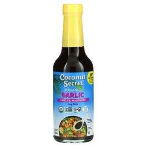 Coconut Secet 유기농 마늘 소스 및 마리네이드 296ml(10fl oz) 1팩, One Colo, One Size, 1.5L, 1개