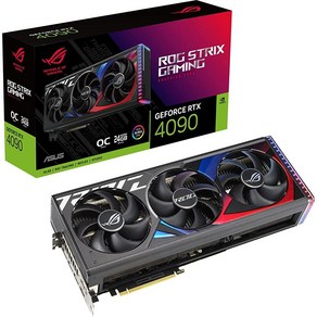 ASUS ROG Stix GeFoce RTX® 4090 OC 에디션 게이밍 그래픽 카드 (PCIe 4.0 24GB GDDR6X HDMI 2.1a 디스플레이 포트 1.4a, Black_ROG-STRIX-RTX4090-O24G-G