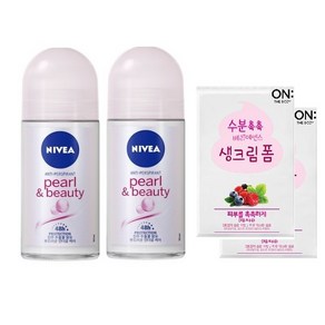 NIVEA 니베아 펄앤뷰티 롤온 데오드란트 50ml 온더바디 생크림 폼 3ML