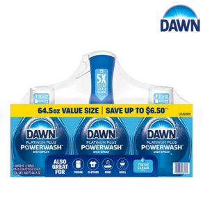 Dawn 던 플래티넘 플러스 파워워시 주방세제 스프레이 프레시 향 세트 / 스프레이 병 1개 + 리필 2개 각 630ml