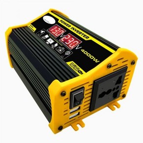 자동차인버터 차량용 자동차 범용 전원 인버터 수정 사인파 4000W 12V ~ 110V 220V 야외 전자 충전 컨버터 2 USB 고속