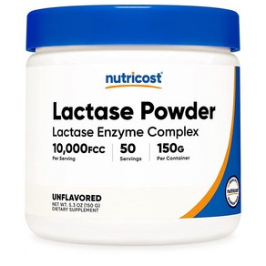 뉴트리코스트 락타아제 파우더 엔자임 콤플렉스 10000FCC 150g Nuticost Lactase, 1개