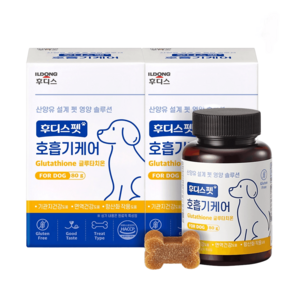 일동후디스 후디스펫 호흡기케어 80g×2박스 기관지영양제 글루텐프리 반려견 간식 기호성좋은, 80g, 2개