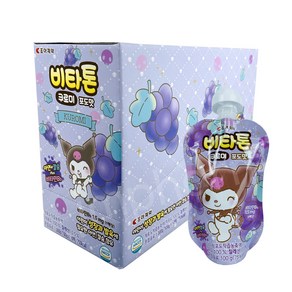 비타톤 산리오 어린이 과일맛 키즈음료, 100ml, 포도맛, 40개