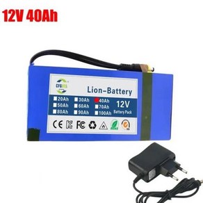 2024 리튬 이온 슈퍼 충전식 배터리 AC 충전기 방폭 스위치 미국 EU 플러그 DC 12V 40000 mAh 신제품, [03] 12v 40Ah, 없음