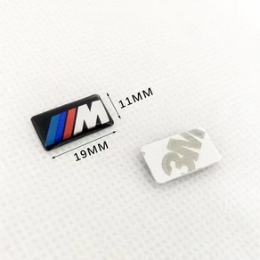 BMW M 배지 스티어링 휠 허브 스티커 에폭시 송진 자동차 인테리어 장식 데칼 BMW M G20 G30 G07 G05 G32 G15 G16 G01 G02, [01] 19x11mm, [02] 4Pcs