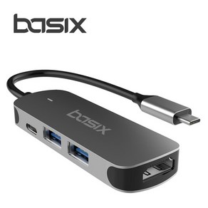 BASIX USB3.1 C타입 멀티허브 4in1 HDMI 스마트폰 미러링 맥북 덱스 BX4H, 단일색상1128351 23