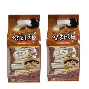 지노 쌍화차 50T x 2개 (100T) 일회용 스틱 전통차 건강차, 15g, 50개입