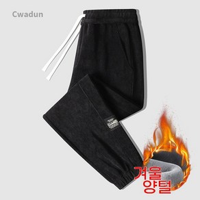 Cwadun 바지 남자 봄 바지 기모 스포츠 바지 남자 캐주얼 바지