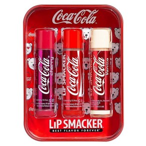 Lip Smacke 크레욜라 크레용 스태커블 가향 투명 립밤 블루, 발렌타인 코카콜라 컬렉션, 1 Count(Pack of 3)