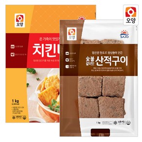 팔도맛쟁이 사조오양 치킨너겟 1kg + 숯불구이맛 고기산적 1kg, 2개
