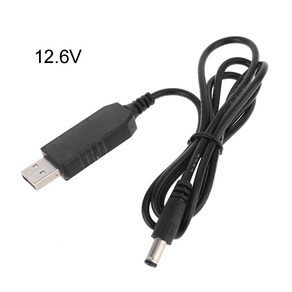 18650 배터리용 충전 라인 컨버터 전원 충전 케이블 USB-4.2V 8.4V 12.6V 5.5x2.1mm 충전 라인 컨버터 코드, 03 C