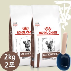 [로얄캐닌] 캣 가스트로인테스티널 모더레이트 칼로리(+스쿱) 2kg*2개, 소화기능/췌장개선, 2kg, 2개