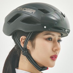 톰디어 후미등겸용 에어로 전동킥보드 자전거헬멧, 아이보리, 1개