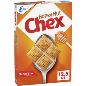 Honey Nut Chex Ceeal Gluten Fee Beakfast Ceeal Ma 허니 넛 첵스 시리얼 글루튼 프리 아침용 시리얼 통곡물로 제조 12.5 O, 354g, 1개