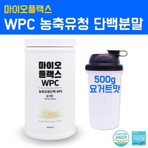 식약처해썹인증 단백질보충제 WPC 균형단백질 농축 유청 단백질쉐이크 완전단백질 프로틴 분말 통 헬스보충제 근육강화 엘아르기닌 아연 피로회복 류신 타우린 비타민B 엽산 포대유청 웨이 여성 남성 식물성단백질 게이너 식사대용 요거트맛 해썹 복합 프로틴파우더, 500g, 1개